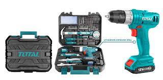 TOTAL - THKTHP11272 - Malette d'outils 127 pièces avec perceuse 12V