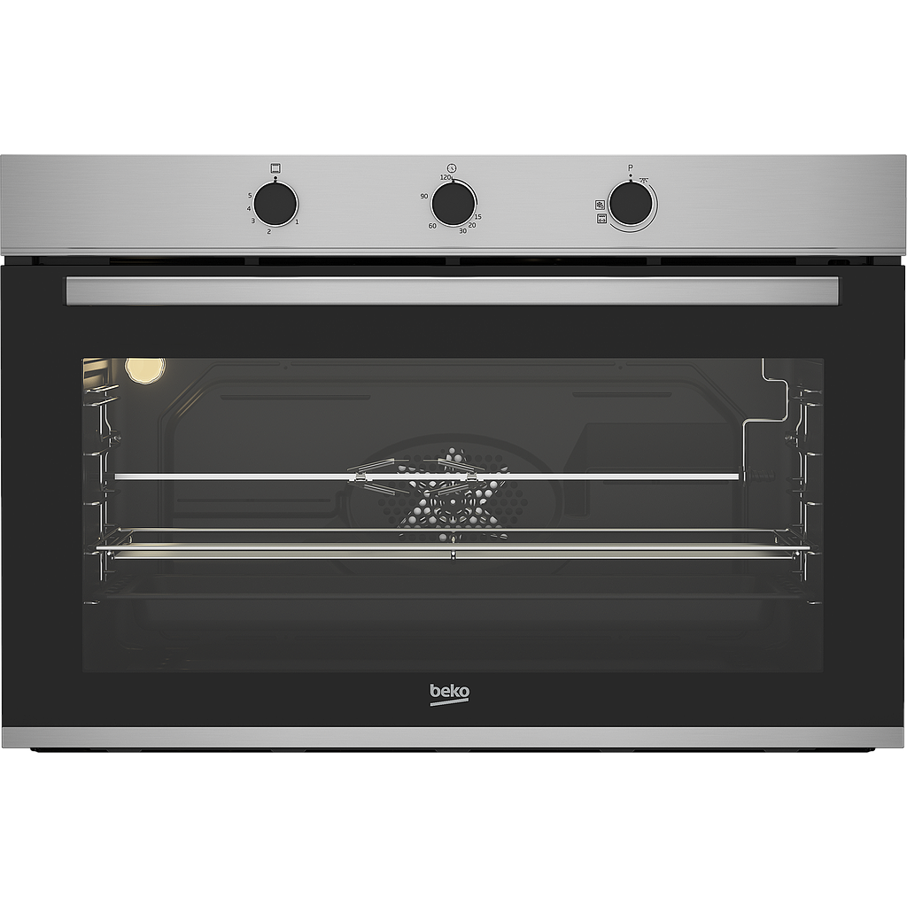 Four à gaz encastrable  90 cm , 100 litres , Inox BEKO