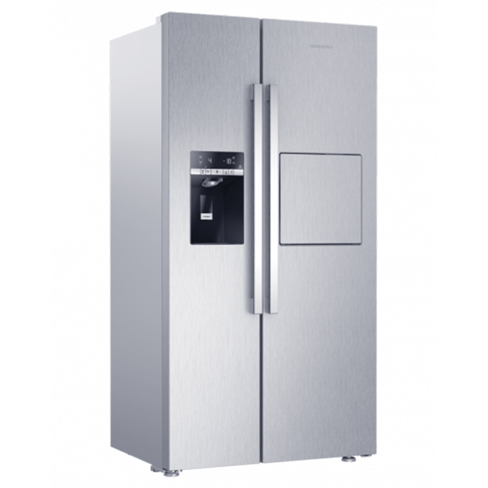 Refrigerateur Side By Side No-frost Avec distributeur d'eau 523 Litres , Inox  GRUNDIG